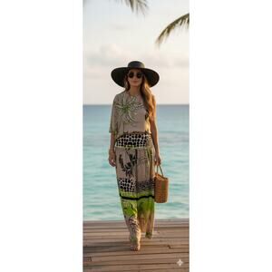 Roberto Cavalli, Silk Two-Piece Set, Maxi Skirt Set, IT 40, Made in Italy Resort